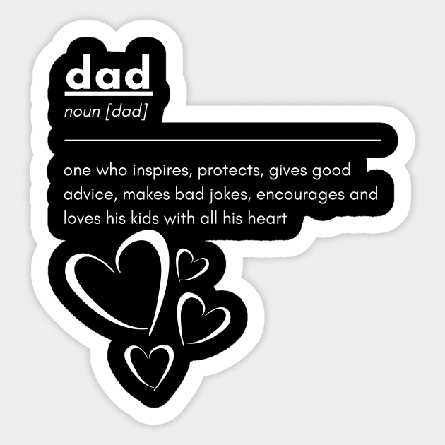 Cute dad t-shirt | Loving dad | Fatherhood | Gift for dad Sticker by Lunaly Creations 